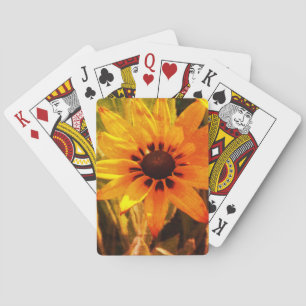 Yellow flower Photo Playing Cards