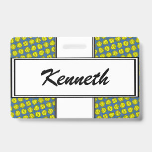 Yellow Flower Ribbon by Kenneth Yoncich Badge