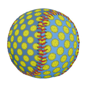 Yellow Flower Ribbon by Kenneth Yoncich Baseball