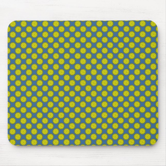 Yellow Flower Ribbon by Kenneth Yoncich Mouse Pad (Front)