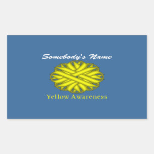 Yellow Flower Ribbon by Kenneth Yoncich Sticker