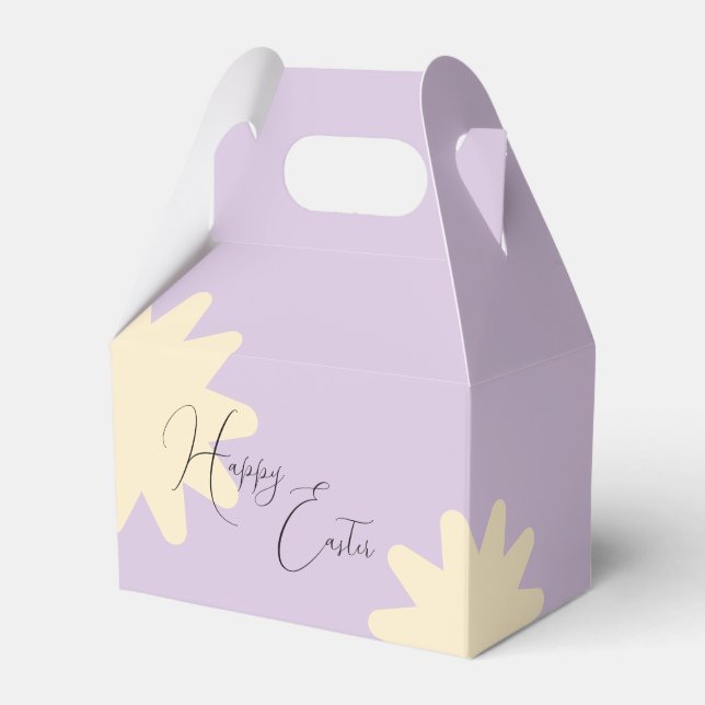 Yellow Flower Star Gift Bag Design Favor Box (Front Side)