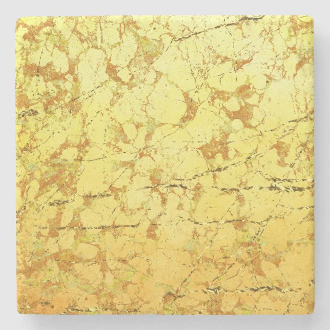 Yellow Flower Stone Coaster (Front)