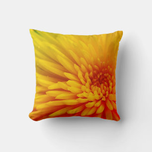Yellow flower throw pillow