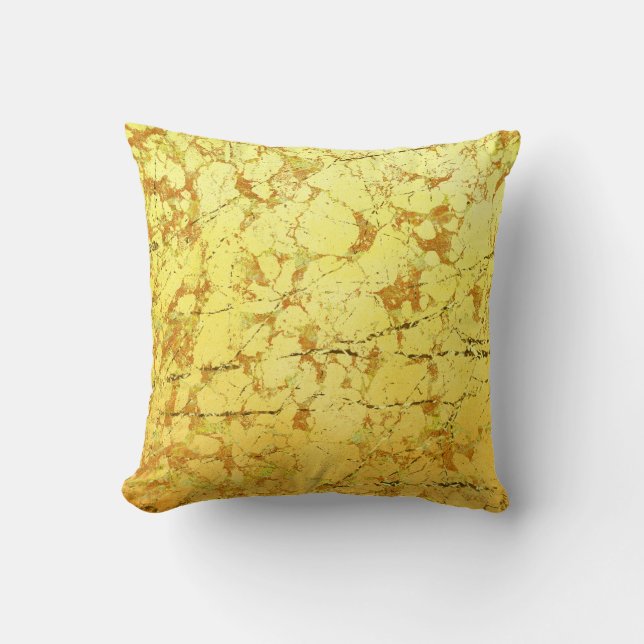 Yellow Flower Throw Pillow (Front)