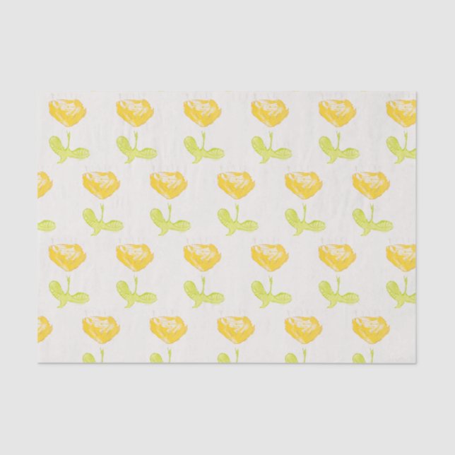 Yellow Flower Tissue Paper (Front)