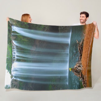 YELLOW FLOWER WATERFALL FLEECE BLANKET