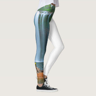 YELLOW FLOWER WATERFALL LEGGINGS