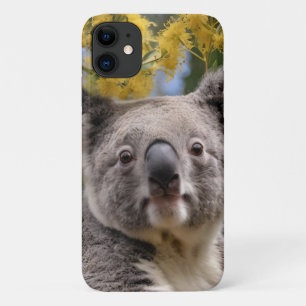 Yellow Flowering Wattle Tree With A Koala, iPhone 11 Case