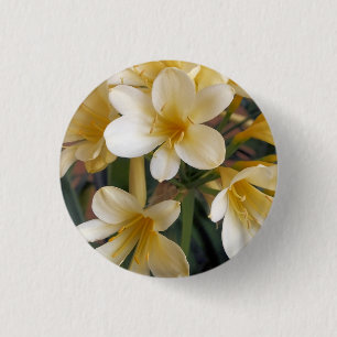 YELLOW FLOWERS 1 INCH ROUND BUTTON