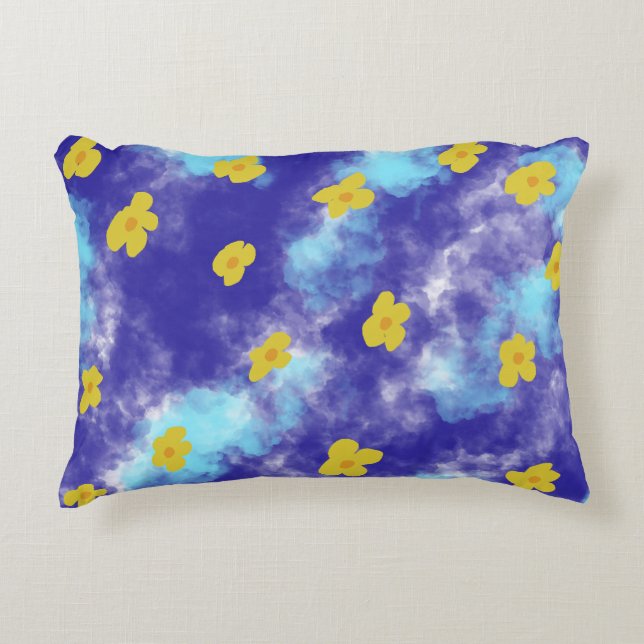 Yellow Flowers Accent Cushion (Front)