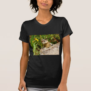 Yellow Flowers and cute little Chipmunk T-Shirt