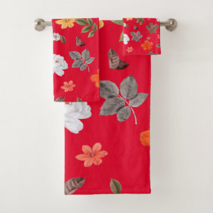 Yellow Flowers and White Roses 13 Bath Towel Set