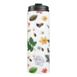 Yellow Flowers and White Roses 15 Thermal Tumbler