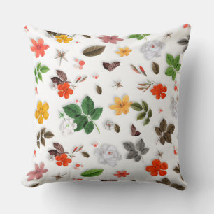 Yellow Flowers and White Roses 15 Throw Pillow