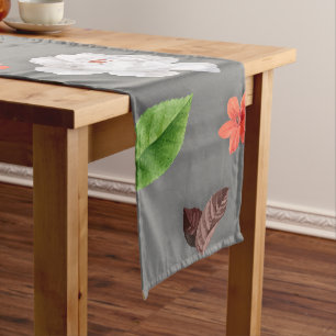 Yellow Flowers and White Roses 16 Short Table Runner