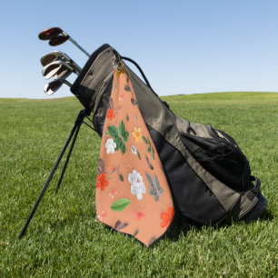 Yellow Flowers and White Roses 25 Golf Towel