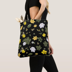 Yellow Flowers and White Roses 2 Tote Bag