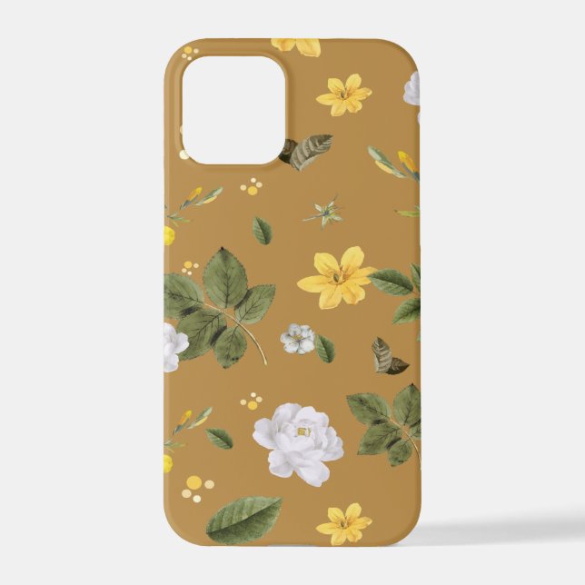 Yellow Flowers and White Roses 4 iPhone Case (Back)