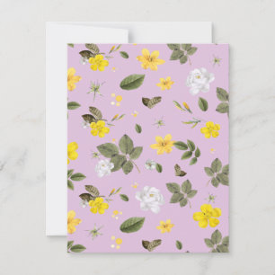Yellow Flowers and White Roses 5 Card