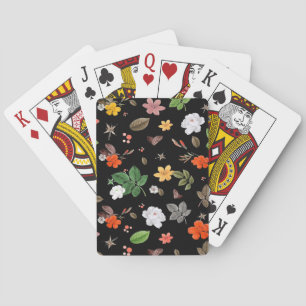 Yellow Flowers and White Roses 8 Playing Cards