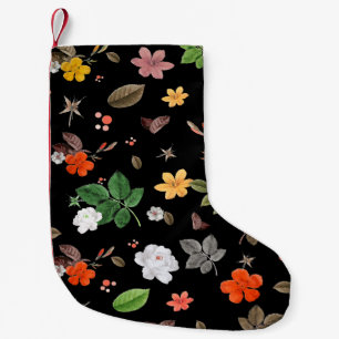 Yellow Flowers and White Roses 8 Small Christmas Stocking