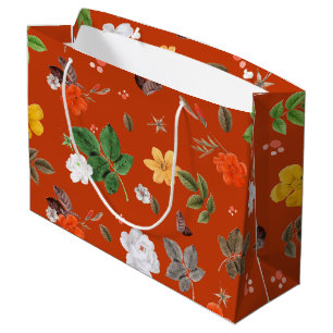 Yellow Flowers and White Roses 9 Large Gift Bag