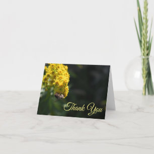 Yellow Flowers Bee Bumblebee Nature Photography Card