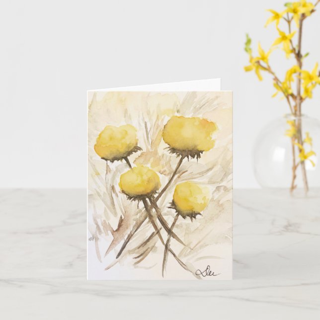Yellow Flowers Blank Card (Yellow Flower)