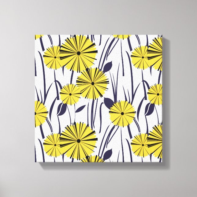 Yellow flowers canvas print (Front)