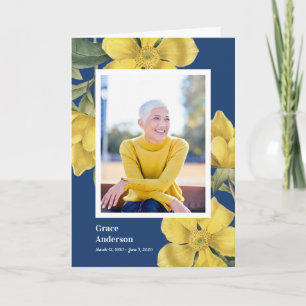 Yellow Flowers Celebration of Life Program