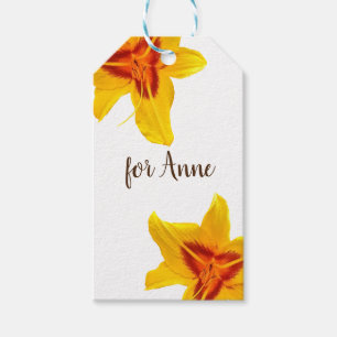 Yellow Flowers Custom Gift Tags