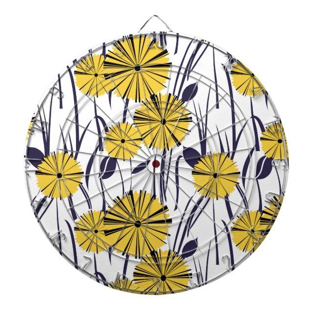 Yellow flowers dartboard (Front)
