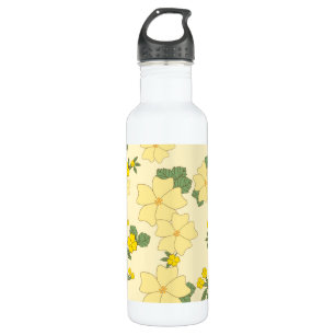 Yellow Flowers, Floral Pattern, Pattern Of Flowers 710 Ml Water Bottle