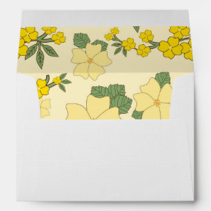 Yellow Flowers, Floral Pattern, Pattern Of Flowers Envelope