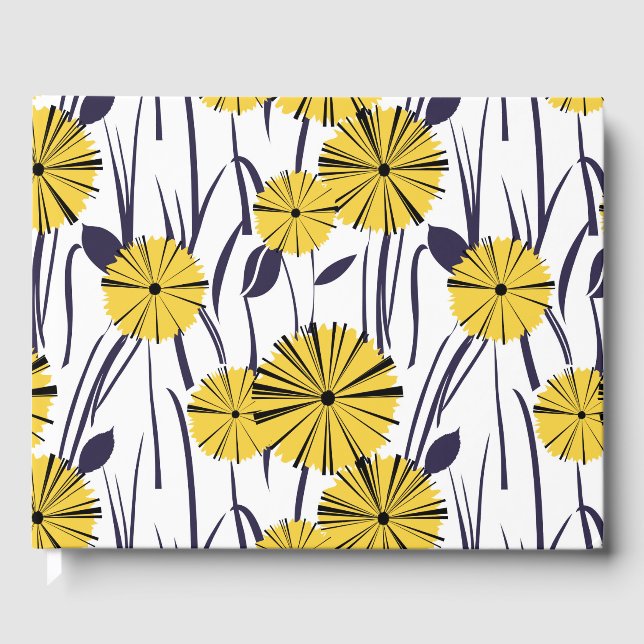 Yellow flowers guest book (Front)