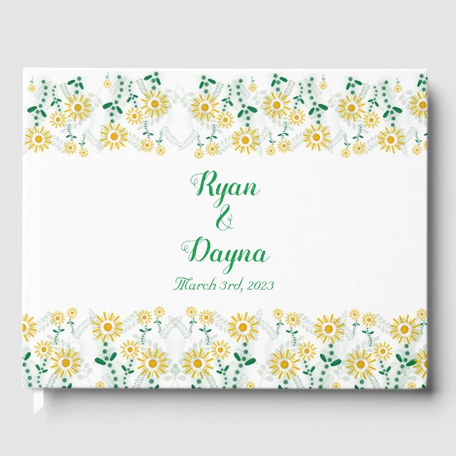 Yellow Flowers Guest Book (Front)