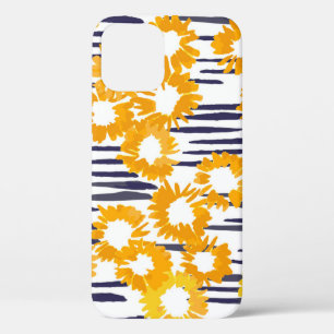 Yellow Flowers: Hand-Painted Vintage iPhone 12 Case