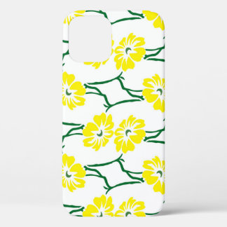 Yellow Flowers: Illustrated Seamless Pattern iPhone 12 Case
