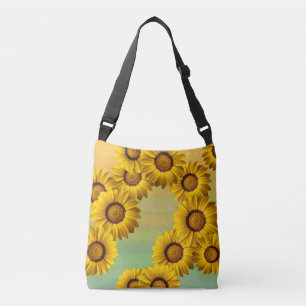 Yellow flowers in the spring crossbody bag