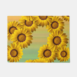 Yellow flowers in the spring doormat