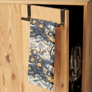 Yellow Flowers In The Valley Kitchen Towel