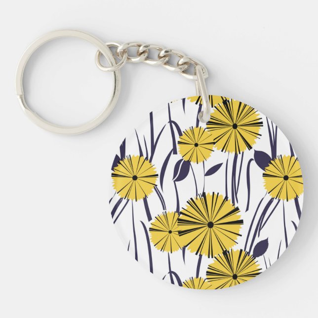 Yellow flowers keychain (Front)