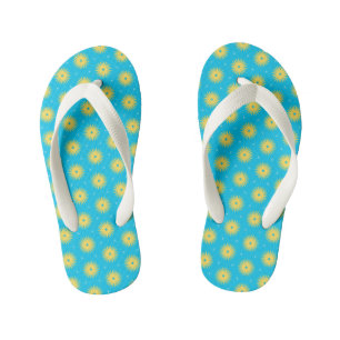 Yellow Flowers Kid's Flip Flops