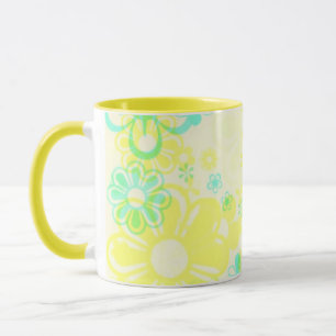 YELLOW FLOWERS KITCHEN MUGS SETS
