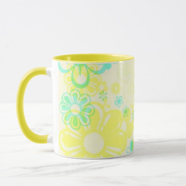 YELLOW FLOWERS KITCHEN MUGS SETS (Left)