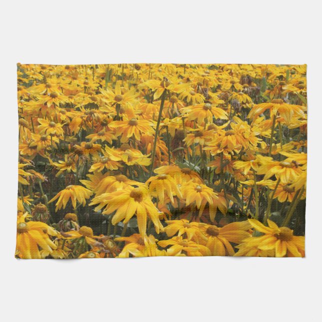 Yellow Flowers Kitchen Towel (Horizontal)