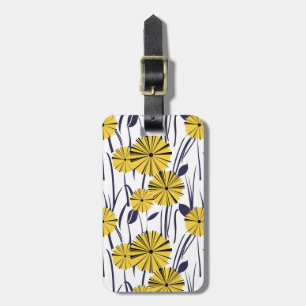 Yellow flowers luggage tag