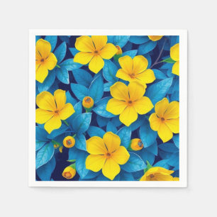 Yellow Flowers-Mediterranean Napkin