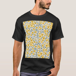 Yellow flowers: modern floral seamless. T-Shirt